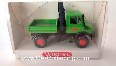 WIKING 6470127 - MB UNIMOG MIT LADEKRAN. In Original...