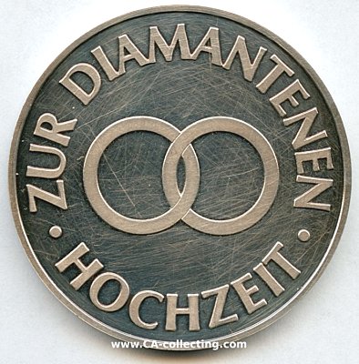 HAMBURG. Senatsmedaille zur Diamantenen Hochzeit (2. Form...