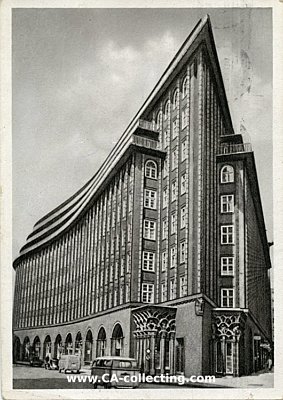 HAMBURG - DAS CHILEHAUS. Photopostkarte 1950er-Jahre....