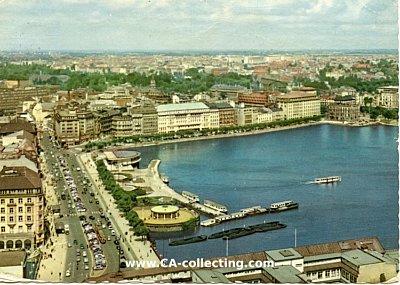 HAMBURG - BINNENALSTER UND JUNGFERNSTIEG....