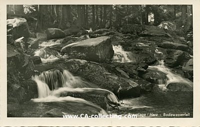 BRAUNLAGE / HARZ - BODEWASSERFALL. Photopostkarte...