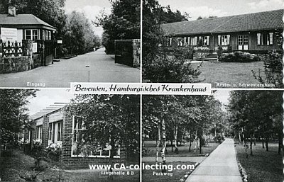 BEVENSEN - HAMBURGISCHES KRANKENHAUS. (Eingang,...