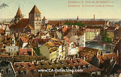 STRASSBURG - PARTIE BEI DER THOMASKIRCHE. Farbpostkarte....