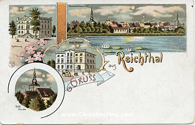 REICHTHAL - GRUSS AUS. Farbpostkarte um 1900....