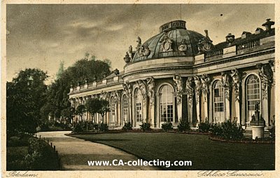 POTSDAM - SCHLOSS SANSSOUCI. Farbpostkarte. Verlag Arthur...