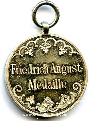 Photo 3 : SILBERNE FRIEDRICH AUGUST-MEDAILLE 1905. Silber. 28mm an...