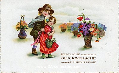 GEBURTSTAGS-POSTKARTE 'Herzliche Glückwünsche...