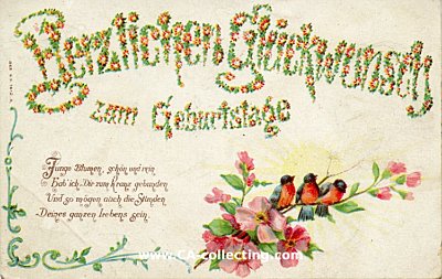 GEBURTSTAGS-POSTKARTE 'Herzlichen Glückwunsch zum...