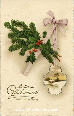 NEUJAHRS-POSTKARTE 'Herzlichen Glückwunsch zum neuen...