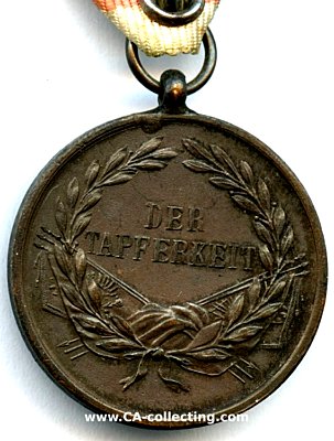 Photo 2 : BRONZENE TAPFERKEITSMEDAILLE Kaiser Franz Joseph I. 31mm...