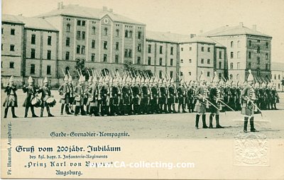 AUGSBURG. Photo-Postkarte 1898 'Garde-Grenadier-Kompanie...