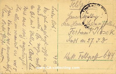 Photo 2 : FARB-POSTKARTE SARAJEVO - BISTRIK 1915 an den...