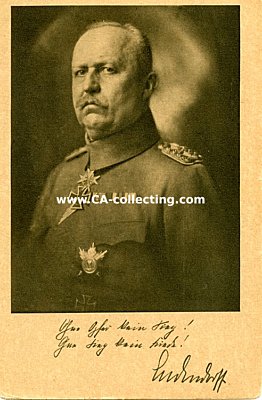 PHOTO-PORTRÄTPOSTKARTE General 'Ludendorff'....