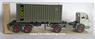 WIKING 526 - MB STAHL-CONTAINER SATTELZUG - CLOU. In...