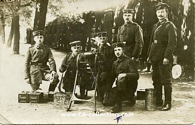 PHOTO 9x14cm: schweres Maschinengewehr mit Bedienung. Auf...