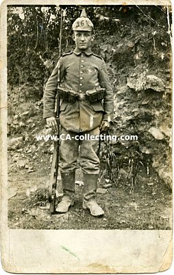 PHOTO 14x9cm: Feldgrauer Soldat aus dem...