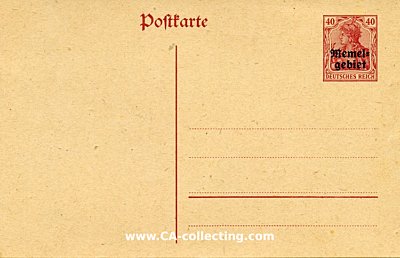 DEUTSCHES REICH - GANZSACHE-POSTKARTE - 40 PFENNIG...