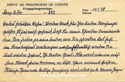 Photo 2 : KRIEGSGEFANGENEN-POSTKARTE 'Correspondance des...