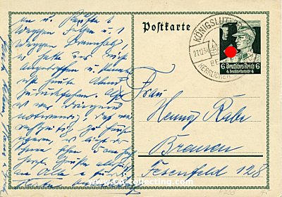 GANZSACHE-POSTKARTE Nothilfekarte 1934. 1934 aus...