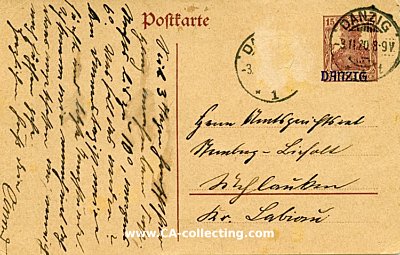 DEUTSCHES REICH - GANZSACHE-POSTKARTE - 15 PFENNIG...