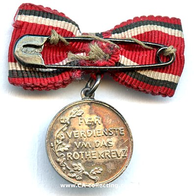 Photo 2 : ROTE KREUZ-MEDAILLE 3.KLASSE 1898. Miniatur 15,5 mm...