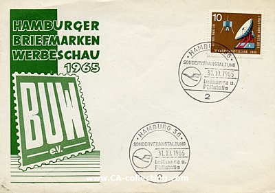 SONDER-BRIEFUMSCHLAG 'HAMBURGER BRIEFMARKEN WERBESCHAU...