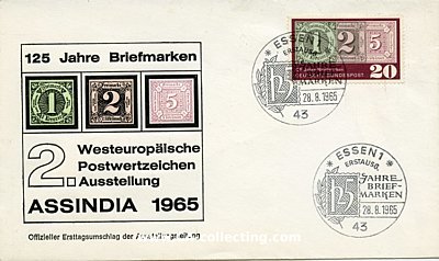 ERSTTAGS-BRIEFUMSCHLAG '125 JAHRE BRIEFMARKEN - 2....