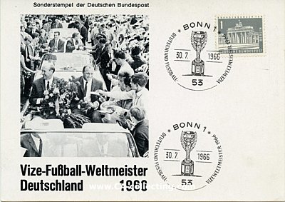 SONDER-POSTKARTE 'VIZE-FUßBALL-WELTMEISTER...