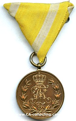 BRONZENE FRIEDRICH AUGUST-MEDAILLE 1905. Bronze. 28mm am...