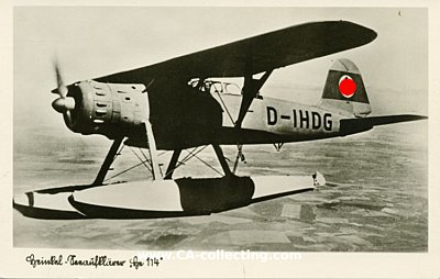 PHOTO-POSTKARTE 'Heinkel Seeaufklärer He 114'. Photo...