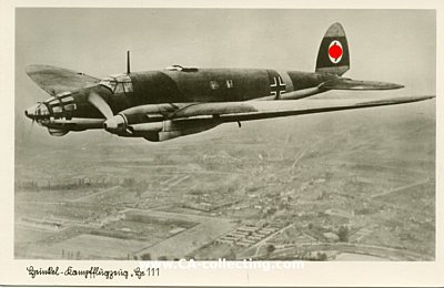 PHOTO-POSTKARTE 'Heinkel-Kampfflugzeug He 111'. Photo...