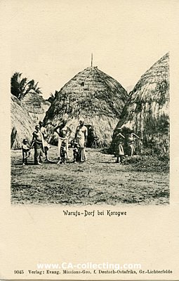 PHOTO-POSTKARTE 'Warufu-Dorf bei Korogwe'. Verlag der...