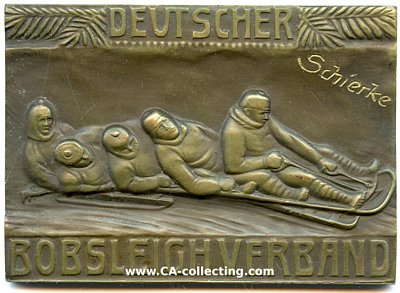 DEUTSCHER BOBSLEIGH VERBAND - VERDIENSTPLAKETTE....