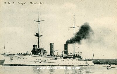 PHOTO-POSTKARTE 'S.M.S. Freya - Schulschiff'. Verlag...