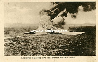 PHOTO-POSTKARTE 'Englisches Flugzeug wird von unserer...