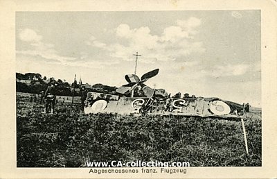 PHOTO-POSTKARTE 'Abgeschossenes französisches...