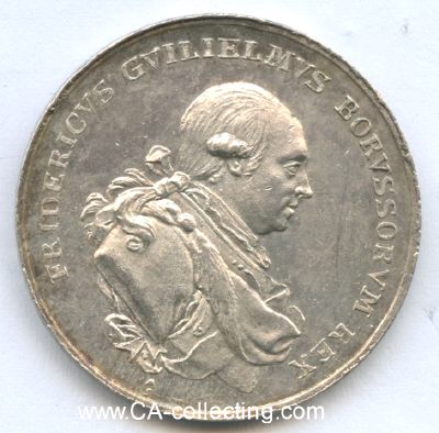 KLEINE SILBERNE HULDIGUNGS-MEDAILLE 1786 König...