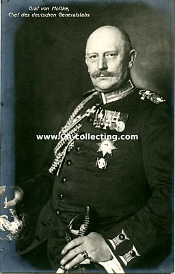 PHOTO-PORTRÄTPOSTKARTE 'Graf von Moltke - Chef des...