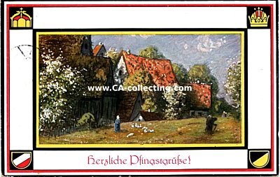 PFINGSTEN-POSTKARTE 'Herzliche Pfingstgrüße!'....