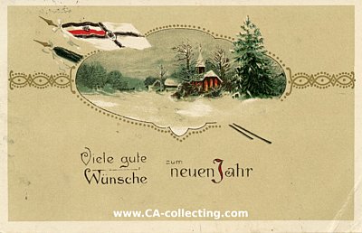 NEUJAHRS-POSTKARTE 'Viele gute Wünsche zum neuen...