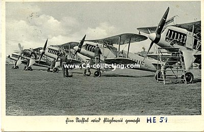 PHOTO-POSTKARTE 'Die Luftwaffe - Eine Staffel wird...