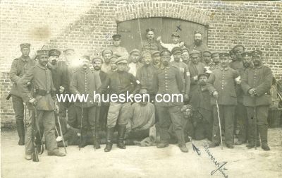 PHOTO 9x13cm: Gruppenaufnahme von Verwundeten im...