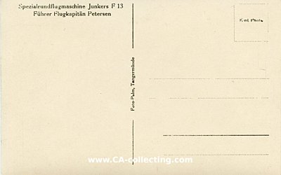 Photo 2 : PHOTO-POSTKARTE 'Spezialrundflugmaschine Junkers F 13 -...