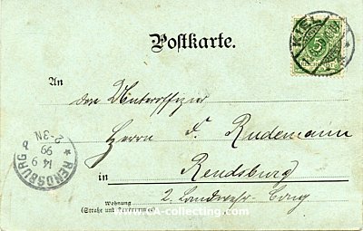 Foto 2 : PHOTO-POSTKARTE 'S.M.S. Aegier - Gruss aus Kiel'. Verlag...