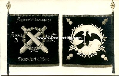 PHOTO-POSTKARTE Standarte der Regiments-Vereinigung...