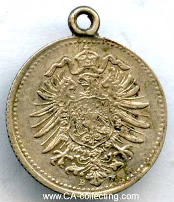 KLEINE RESERVISTENMEDAILLE UM 1900. Reichsadler /...