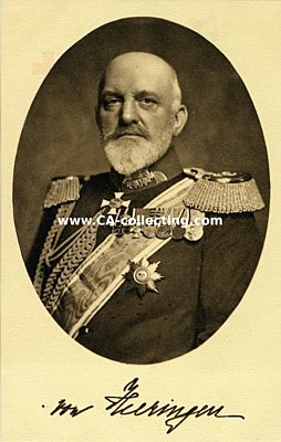 PHOTO-PORTRÄTPOSTKARTE 'General von Heeringen'....