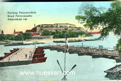 FARB-POSTKARTE PETERWARDEIN. 'Festung Peterwardein - Grad...