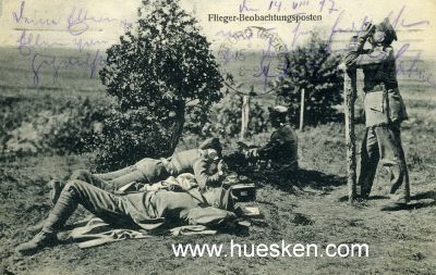 PHOTO-POSTKARTE 'Flieger-Beobachtungsposten'. BCH. Als...