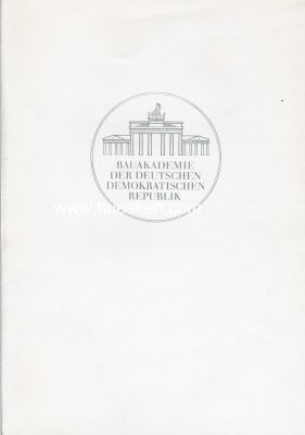 Foto 2 : BAUAKADEMIE DER DDR. Verleihungsurkunde zur Plakette 'In...